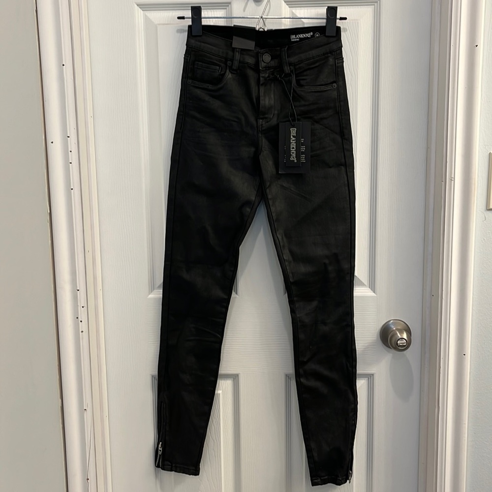 Blank NYC the Bond black coated skinny jeans